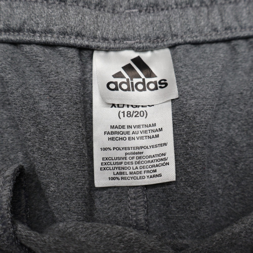 Adidas Track Pants Men XL 18/20 Gray Tapered Athletic Joggers Sport Gym 28x31 - Picture 8 of 11